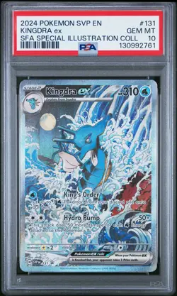 2024 POKEMON SVP EN-SV BLACK STAR PROMO #131 KINGDRA EX PSA 10 - Image 1