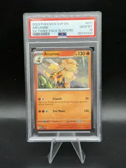 Pokemon 2023 Arcanine 011 Scarlet & Violet Promo Cosmo Holo PSA 10 - Image 1