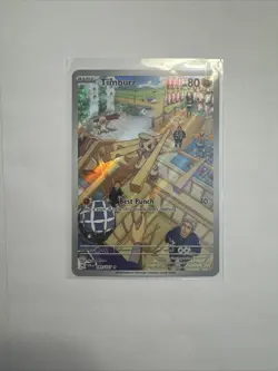 Pokemon TCG Timburr 183/167 Twilight Masquerade Full Art Illustration Rare HoloM - Image 1