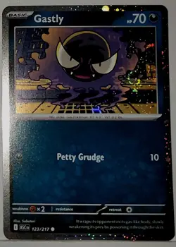 Fart Swirl 🌀 Gastly 123/217 Cosmos Holo Bleed Error Rare Pokemon Ascended Promo - Image 1