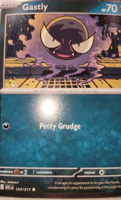 Fart Swirl 🌀 Gastly 123/217 Cosmos Holo Bleed Error Rare Pokemon Ascended Promo - Image 4