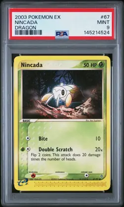 Pokemon 2003 EX Dragon #67 Nincada PSA 9 MINT - Image 1