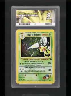 Koga's Beedrill 9/132 Pokemon TCG Gym Challenge Unlimited Holo Rare ACE 8 - Image 1