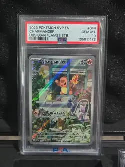 2023 POKEMON SVP EN-SV BLACK STAR PROMO #044 CHARMANDER PSA 10 - Image 1