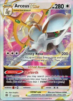 Pokemon TCG Arceus VSTAR 123/172 Brilliant Stars Holo NM - Image 1