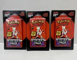 Lot Of 3 NEW SEALED 2025 Pokemon Mystery Pack Mewtwo Possible Vintage Chase Pack - Image 1