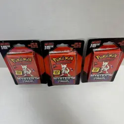 Lot Of 3 NEW SEALED 2025 Pokemon Mystery Pack Mewtwo Possible Vintage Chase Pack - Image 2