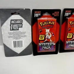 Lot Of 3 NEW SEALED 2025 Pokemon Mystery Pack Mewtwo Possible Vintage Chase Pack - Image 3