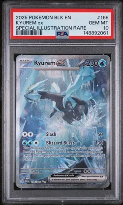 2025 POKEMON BLK EN-BLACK BOLT SPECIAL ILLUSTRATION RARE #165 KYUREM EX PSA 10 - Image 1