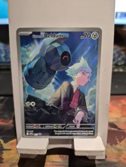 Pokemon TCG Steven's Beldum SVP 207 Black Star Promo Card NM Condition - Image 1