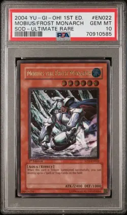 Yu-Gi-Oh! Mobius The Frost Monarch SOD-EN022 Ultimate Rare 1st Edition PSA 10 - Image 1
