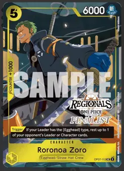 (Regionals Finalist Card Set 26-27) One Piece Cards Foil 4 Cards Sealed - Image 3