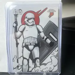 2025 Topps Chrome Star Wars Stormtrooper Galactic Graffiti SP Card #GG-18 - Image 1