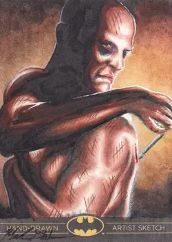 DC COMICS Batman: The Legend Sketch Card by Matt Glebe of Victor Zsasz - Image 1