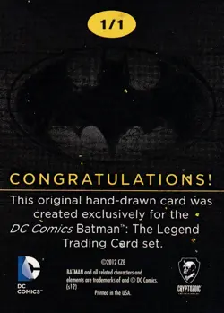 DC COMICS Batman: The Legend Sketch Card by Matt Glebe of Victor Zsasz - Image 2