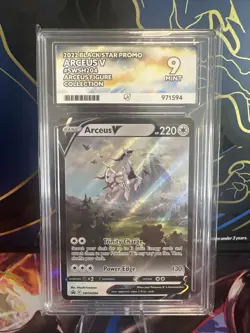Pokemon TCG Arceus v SWSH204 Black Star Promo Card Ace Graded 9 Mint - Image 1