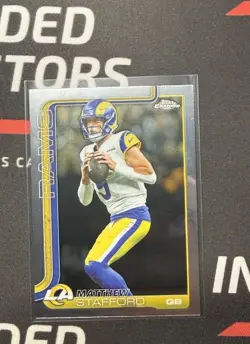 2025 Topps Chrome Football Matt Stafford Base #169 MVP Buyback Card LA Rams - Image 1