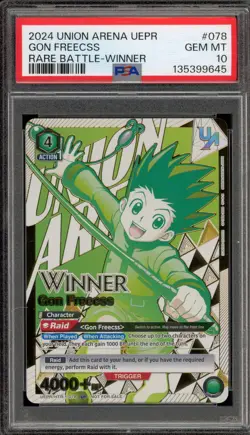 Union Arena Gon Freecss Rare Battle Winner #078 PSA 10 Gem Mint - Image 1