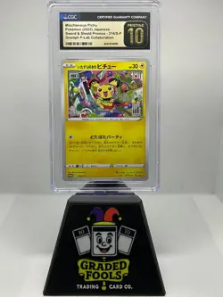 CGC PRISTINE 10 Mischievous Pichu 214/S-P Sword & Shield Promo Japanese Pokemon - Image 1