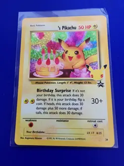 Pokemon card Birthday Pikachu Celebrations 25th Anniversary Black Star Promo NM - Image 4