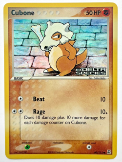 Pokemon NM Stamped Reverse Holo Delta Species Cubone EX 60/113 NM Card - Image 1
