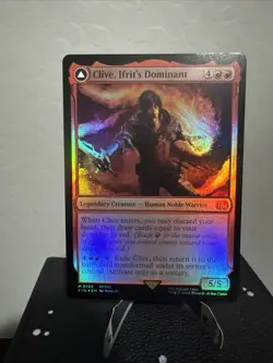 Clive Ifrit's Dominant Mythic Foil Card Final Fantasy Magic the Gathering - Image 1