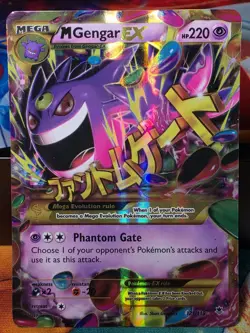Pokemon TCG XY Phantom Forces Mega M Gengar EX Holo Card 121/119 Secret Rare - Image 3