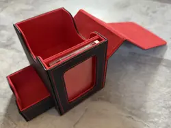 Mage Tech Card Deck Box For MTG Commander - Black and Red - Image 2