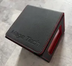 Mage Tech Card Deck Box For MTG Commander - Black and Red - Image 4
