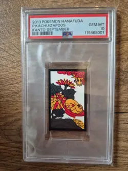 2013 POKEMON HANAFUDA PIKACHU/ZAPDOS KANTO-SEPTEMBER PSA PSA 10 pop 193 - Image 1
