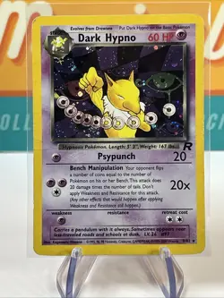 Dark Hypno #9 Holo Rare WoTC Pokemon TCG 2000 Team Rocket DMG - Image 3