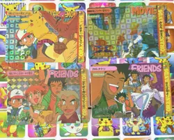 Pokemon Vintage Pocket Monsters Vending HOLO Prism (4x) Stickers 1998 Nintendo - Image 2