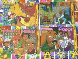 Pokemon Vintage Pocket Monsters Vending HOLO Prism (4x) Stickers 1998 Nintendo - Image 3