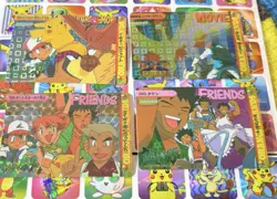 Pokemon Vintage Pocket Monsters Vending HOLO Prism (4x) Stickers 1998 Nintendo - Image 4