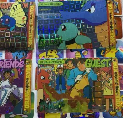 Pokemon Vintage Pocket Monsters Vending HOLO Prism (4x) Stickers 1998 Nintendo - Image 3