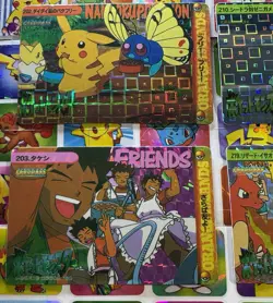 Pokemon Vintage Pocket Monsters Vending HOLO Prism (4x) Stickers 1998 Nintendo - Image 4