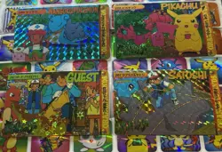 Pokemon Vintage Pocket Monsters Vending HOLO Prism (4x) Stickers 1998 Nintendo - Image 4