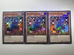 3 x Vengeful Witch Super Rare DOOD-EN004 1st Edition YuGiOh Playset NM - Image 1