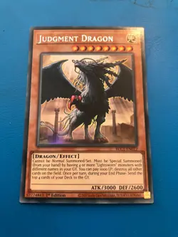 YUGIOH Ultra Rare Judgment Dragon BLC1-EN012 1st Edition - Image 1