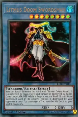 BLRR-EN013 LITMUS DOOM SWORDSMAN ULTRA RARE 1ST EDITION YuGiOh CARD - Image 1