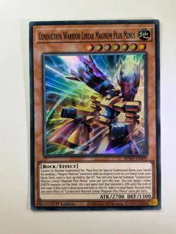 Conduction Warrior Linear Magnum Plus Minus BPRO-EN099 Super 1st YuGiOh Card NM - Image 1