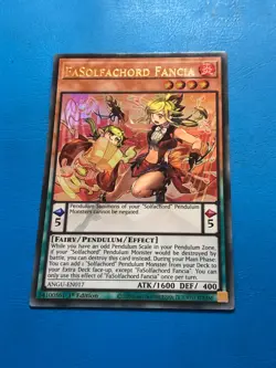 YUGIOH Ultra Rare Fasolfachord Fancia ANGU-EN017 1st Edition - Image 1