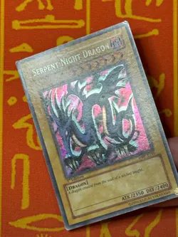 YUGIOH SERPENT NIGHT DRAGON SECRET RARE 1ST EDITION HEAVY PLAY MRL-E130 - Image 3