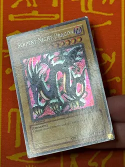 YUGIOH SERPENT NIGHT DRAGON SECRET RARE 1ST EDITION HEAVY PLAY MRL-E130 - Image 4