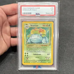 Pokemon Venusaur 15/102 Base Set Holo Rare 100 HP 1999 PSA 5 Trading Card - Image 1