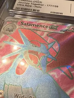 Salamence ex 177/159 Sv09: Journey Together Holo Pokemon CGC 9 - Slab Scratch - Image 4