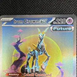 Pokemon Iron Crown ex 206/162 SV05 Temporal Forces Illustration Rare Holo 220HP - Image 3