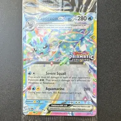Pokemon Vaporeon ex 023/131 Prismatic Evolutions Promo Holo 280 HP Aquamarine - Image 1