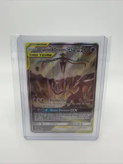 Pokemon TCG Espeon & Deoxys GX SM240 Black Star Promo Holo - NM - Image 1