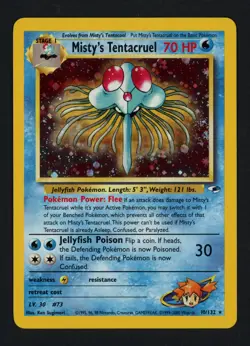 Misty's Tentacruel 10/132 Gym Heroes Unlimited Holo Rare Swirl Pokemon TCG - Image 1